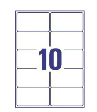 Avery Zweckform – Adress-Etiketten, 99,1 mm × 57 mm, weiss, für Laserdrucker, 100 Blatt (1'000 Etiketten)