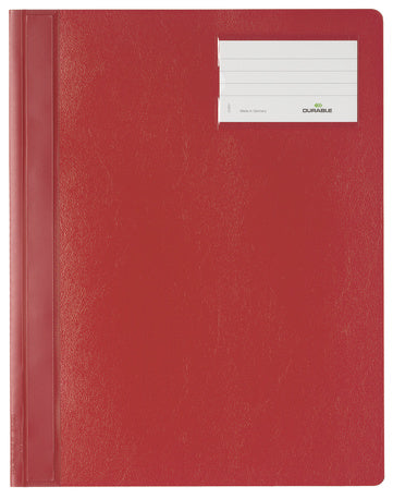 Durable Schnellhefter – A4, PP, rot, Beschriftungsfeld