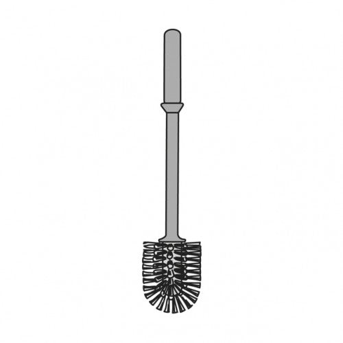 Brabantia Ersatzbürstenkopf – Kunststoff, Schwarz, Ø 9 cm