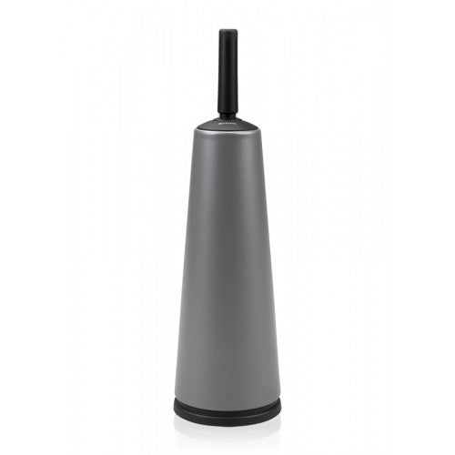 Brabantia ReNew – WC-Bürstenset – Metall, Grau, H 42 cm, Ø 12,2 cm