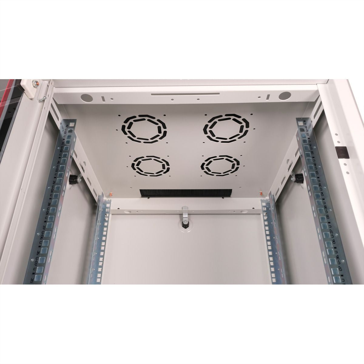 ROLINE Basic – 19" Netzwerkschrank 42U, IP20, abschliessbar, 600 × 600 × 2010 mm, lichtgrau, Stahl