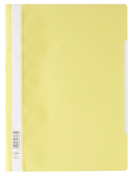 Durable Schnellhefter für A4, Polypropylen (PP), gelb/transparent – transparenter Vorderdeckel