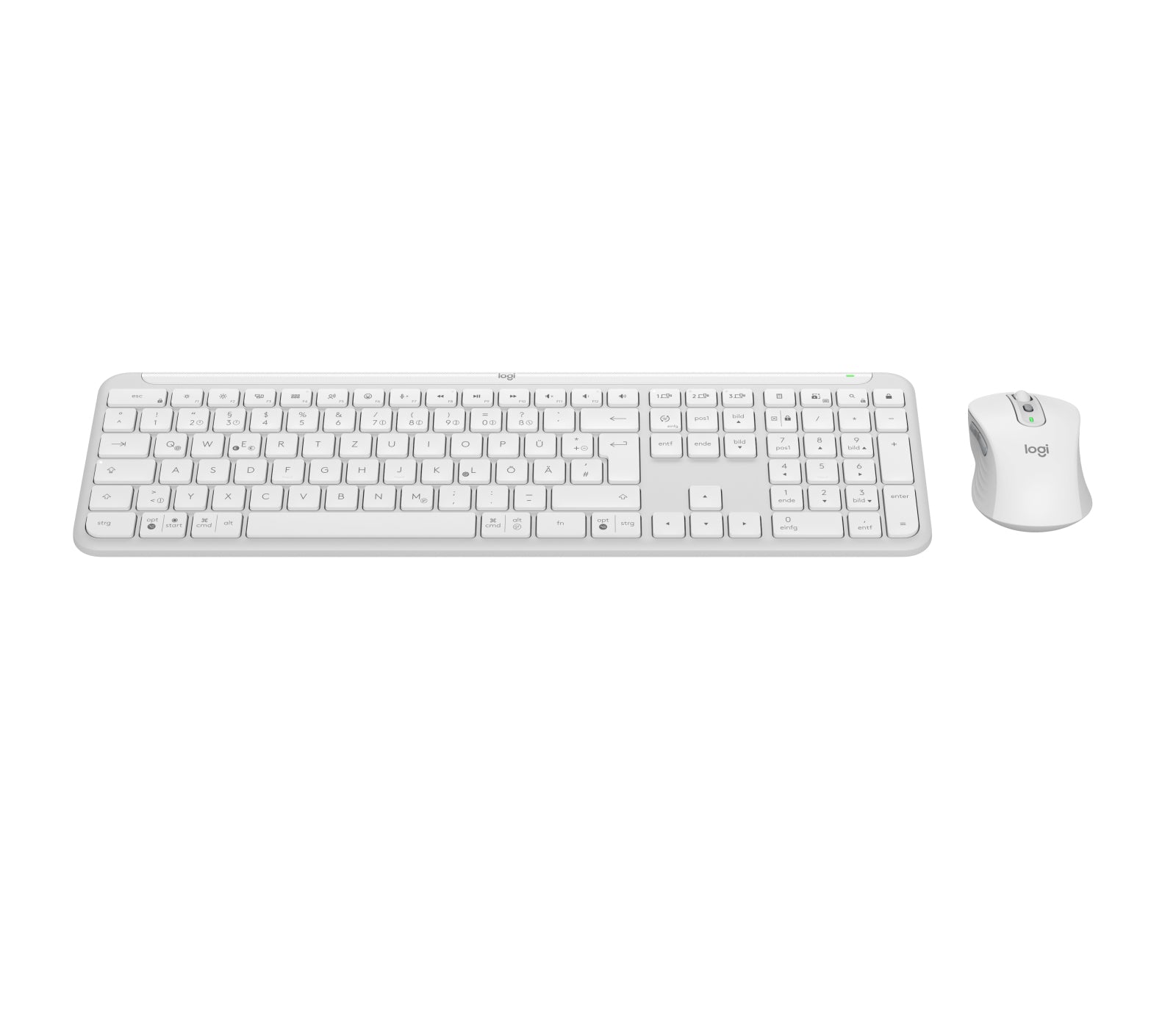 Logitech Signature Slim Combo MK950 – Tastatur, DE-Layout (DE), Weiss