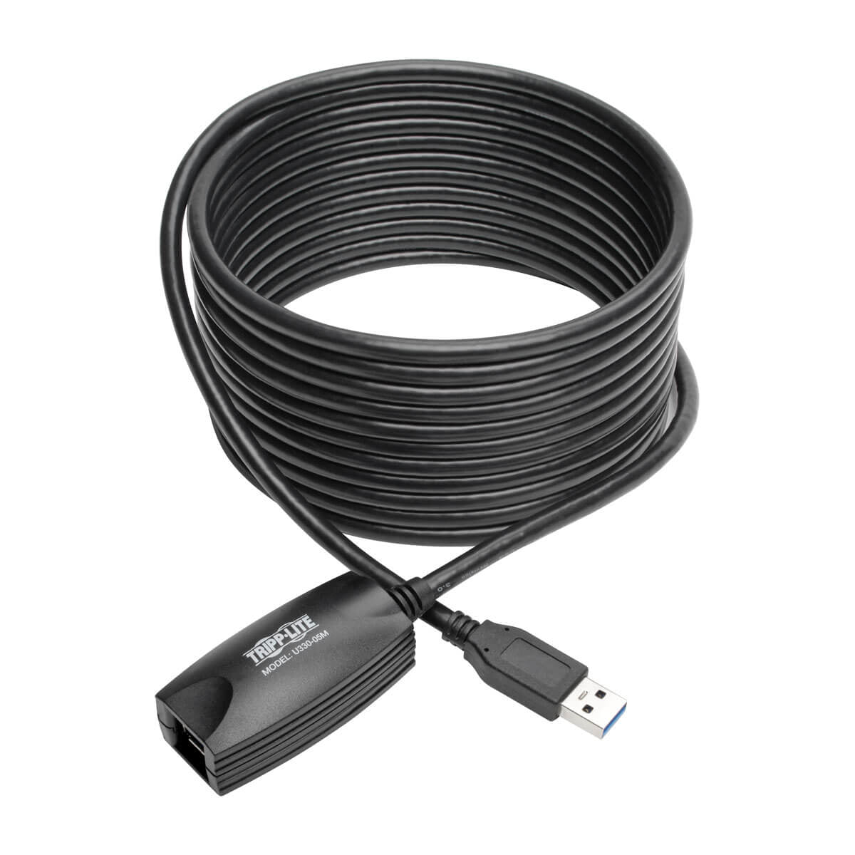Tripp Lite USB-A Verlängerungskabel (Stecker auf Buchse) – USB 3.2 Gen 1 (5 Gbit/s) – 4,88 m – Schwarz