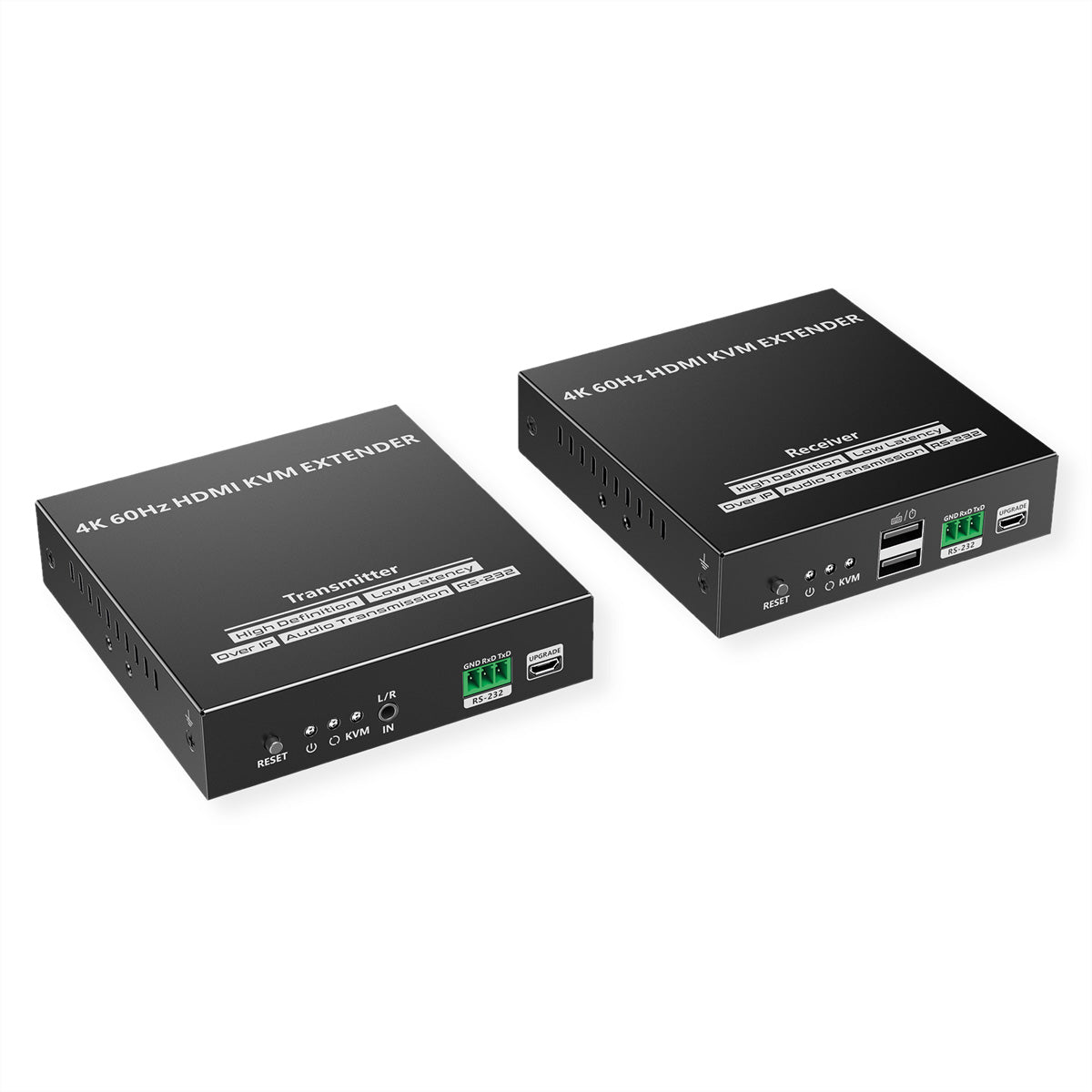 VALUE KVM-Extender-Set HDMI – 4K/60 Hz, USB, Audio, RS-232, bis 120 m über Cat 6
