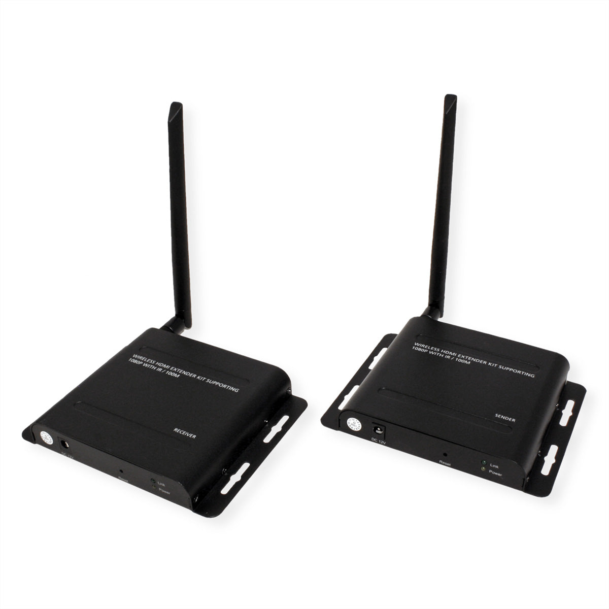VALUE Wireless HDMI Extender-Set, 1× HDMI In / 1× HDMI Out, 1440p@60 Hz, 100 m, HDCP, Schwarz
