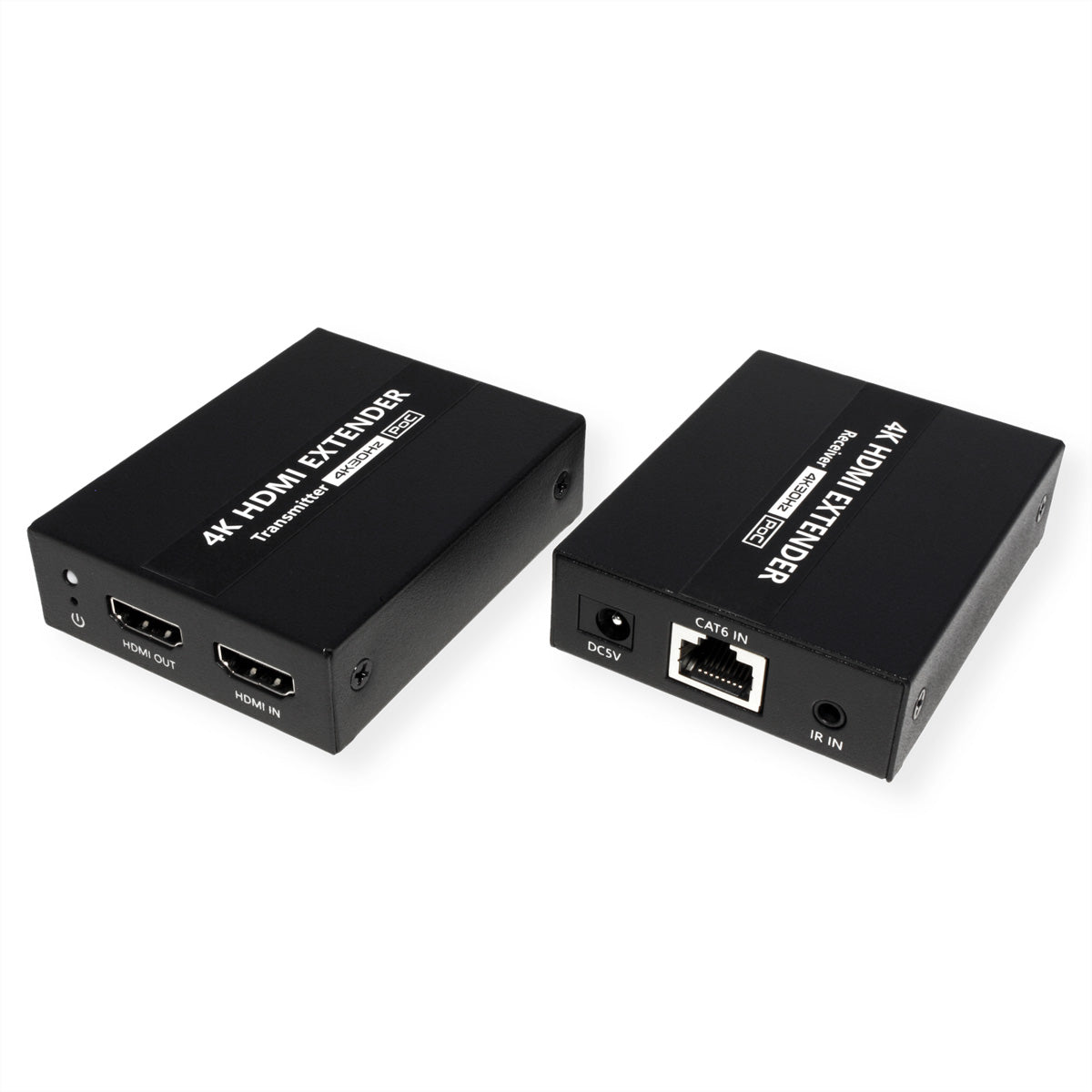 VALUE HDMI Extender-Set, über Cat6a, 1× HDMI In / 1× HDMI Out, 4K@30 Hz, 40 m, HDR, HDCP, Schwarz