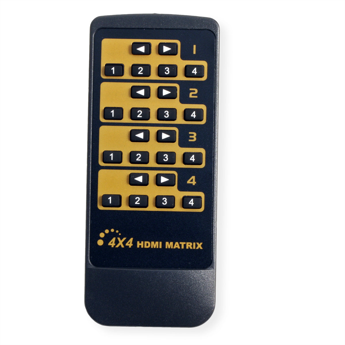 VALUE 4×4 HDMI-Matrix, 4K60, RS-232/IR-Fernbedienung