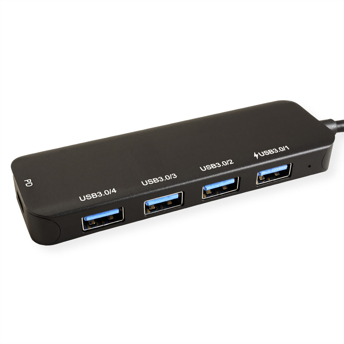 VALUE USB-Hub – USB-C, 4× USB-A, PD-Port
