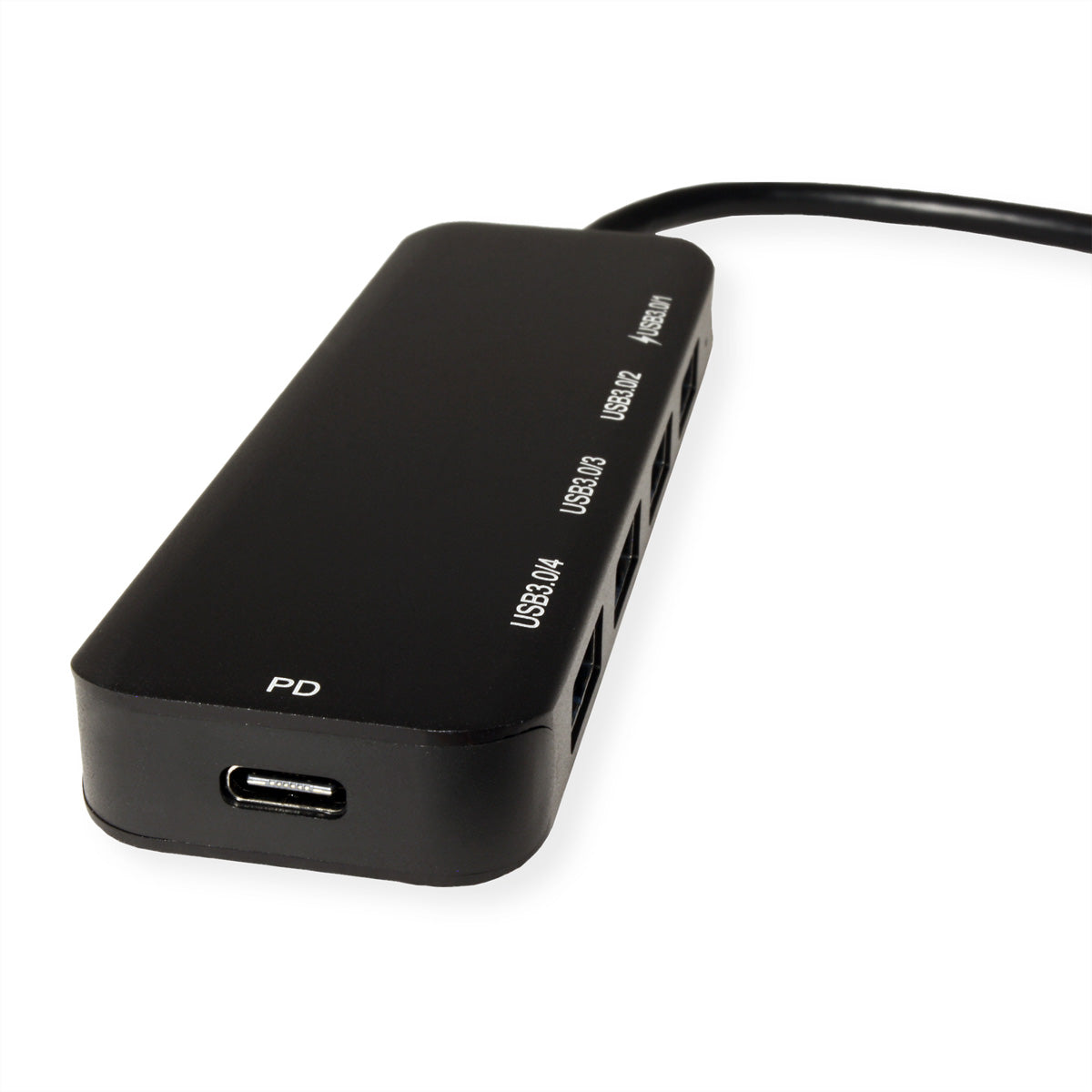 VALUE USB-Hub – USB-C, 4× USB-A, PD-Port