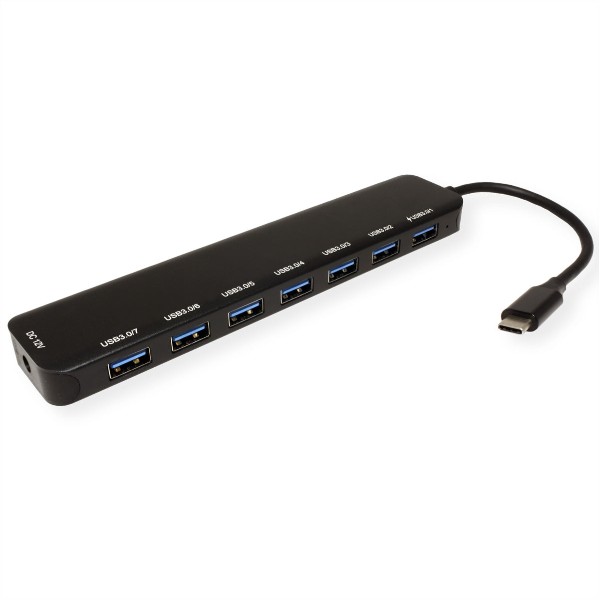 VALUE USB-Hub – USB-C, 7× USB-A