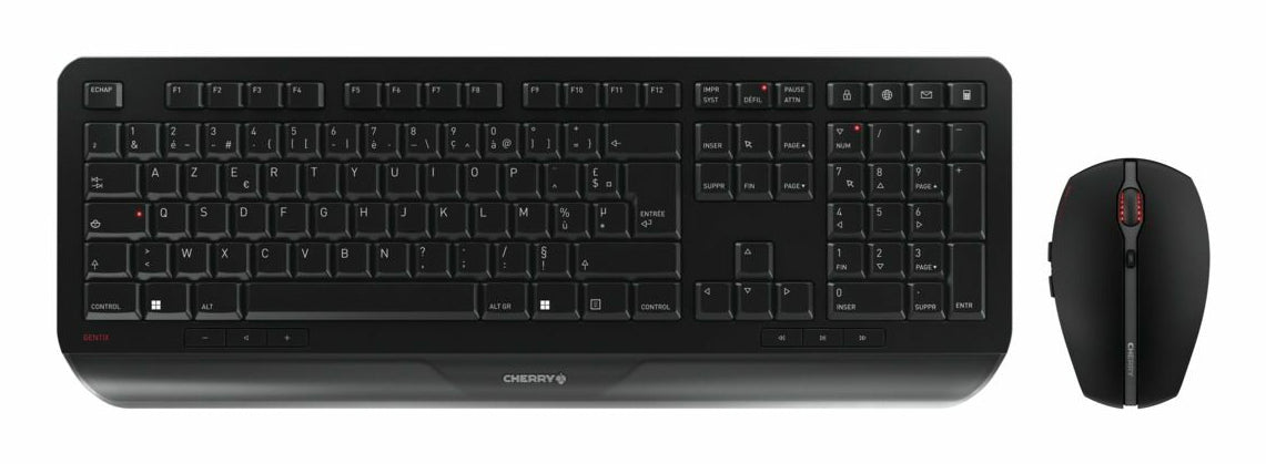 CHERRY GENTIX Desktop – Tastatur, kabellos (2,4 GHz), FR-Layout (FR), Fullsize (mit Ziffernblock)