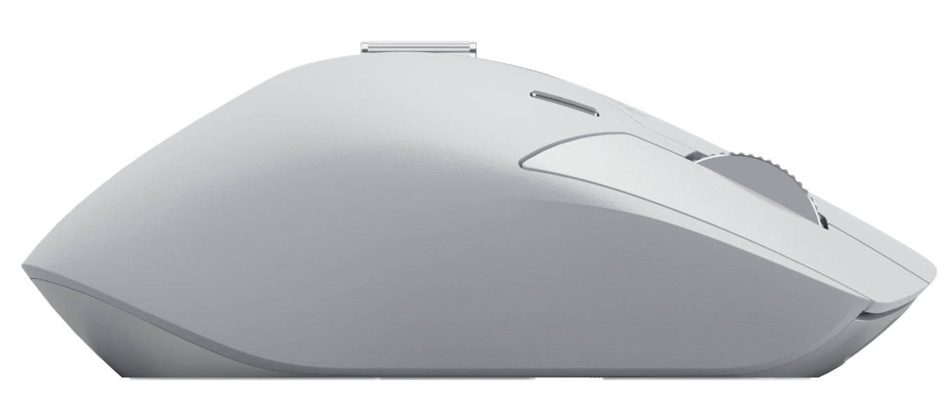 Rapoo MT760M Ergonomische Maus – kabellos, Bluetooth + 2,4 GHz, 4'000 dpi, 10 Tasten, für Rechtshänder, Grau