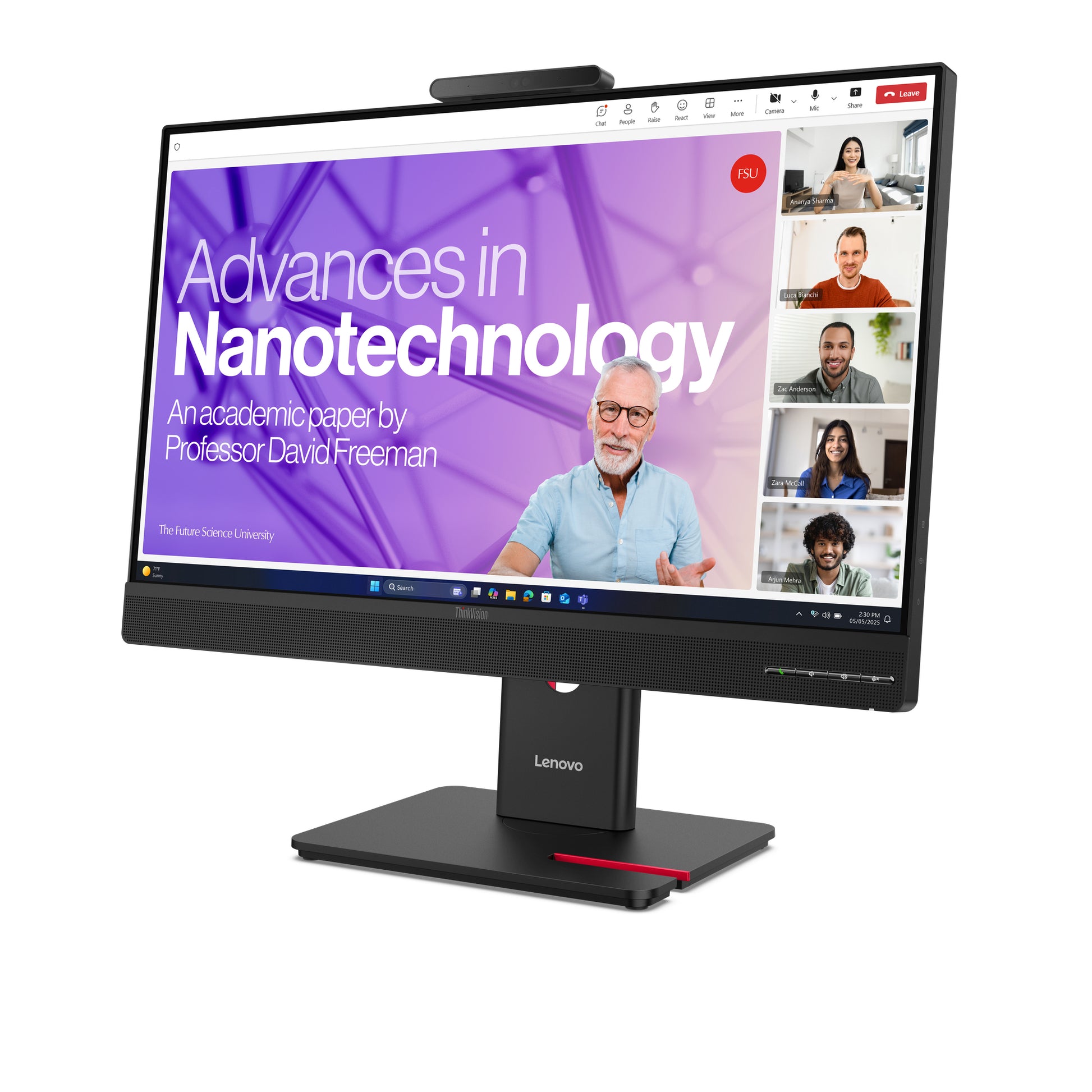 Lenovo ThinkVision T27Qd-4V – Monitor, 27" 2560 × 1440 (WQHD), LCD, Schwarz