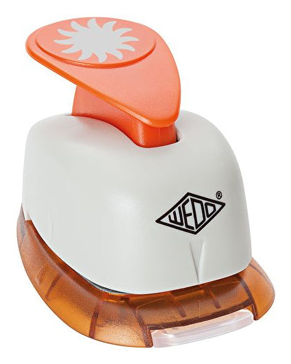 Wedo 168116 – Motivstanzer Sonne, 65 × 44 × 43 mm, grau, orange, 1 Stück