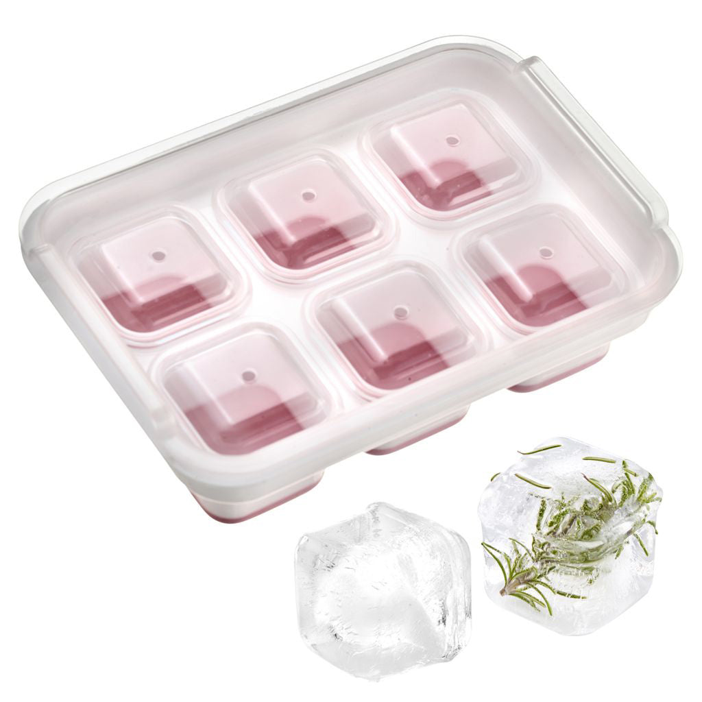 Westmark Eiswürfelform 6er-Set, 20,2 × 13,7 × 6,7 cm, Polypropylen (PP)/TPE, Rot, BPA-frei