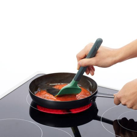 Lékué Kochspatel 6 × 1,5 × 29 cm, Silikon/Thermoplast, spülmaschinenfest, grün