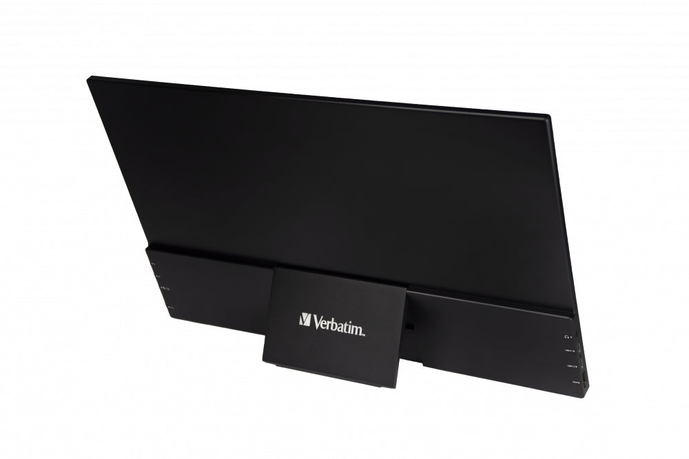 Verbatim Portabler Monitor, 15,6", 1920 × 1080 (Full HD), IPS, Touch, 60 Hz, 250 cd/m², USB-C, Schwarz