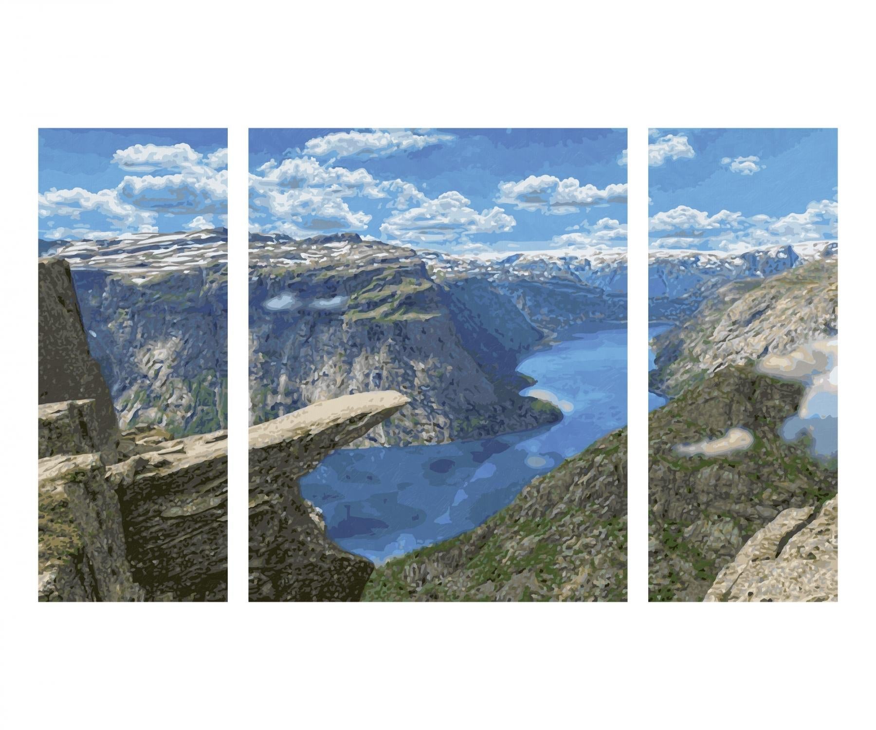 Schipper Malen-nach-Zahlen-Set – Trolltunga (Norwegen) – 3-teilig, 80 × 50 cm – ab 14 Jahren