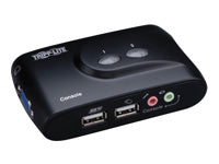 Tripp Lite B004-VUA2-K-R – 2-Port VGA KVM-Switch – 2048 × 1536, USB 2.0-Hub, Audio