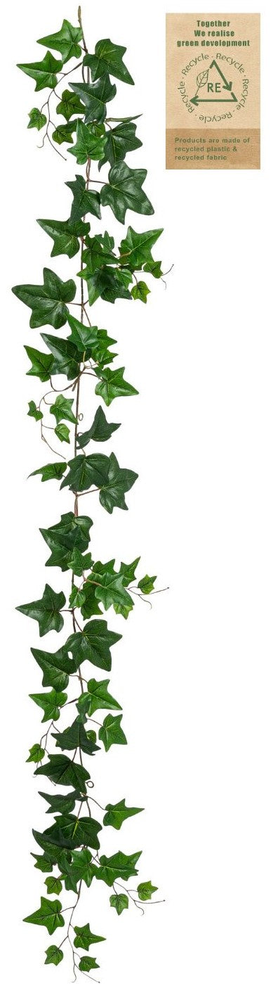Botanic-Haus Girlande – 1,5 m – 6-teilig, 20 cm breit – Recycelter Kunststoff, grün