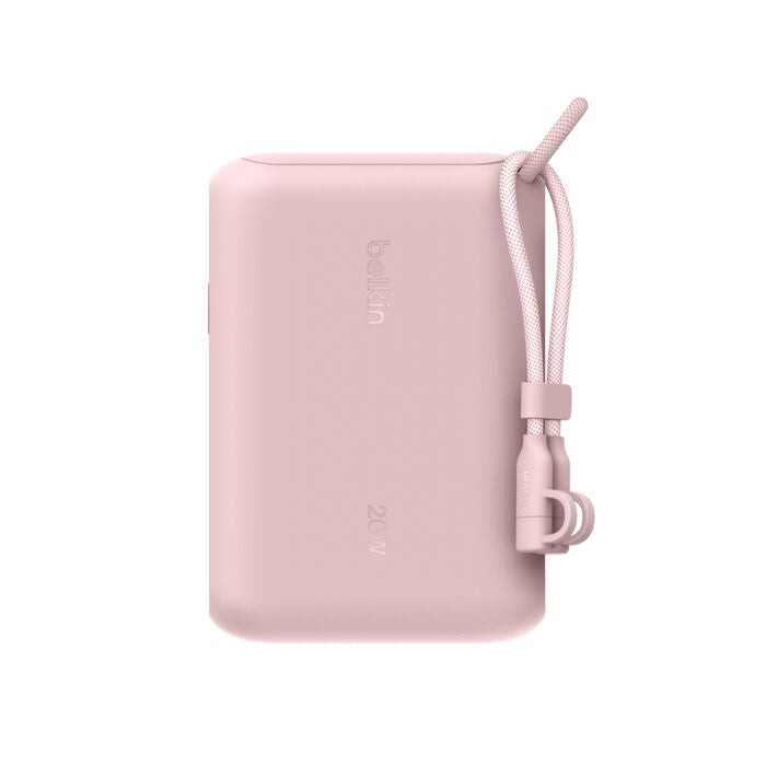 Belkin Powerbank 10'000 mAh – 20 W PD, 2× USB-C, pink