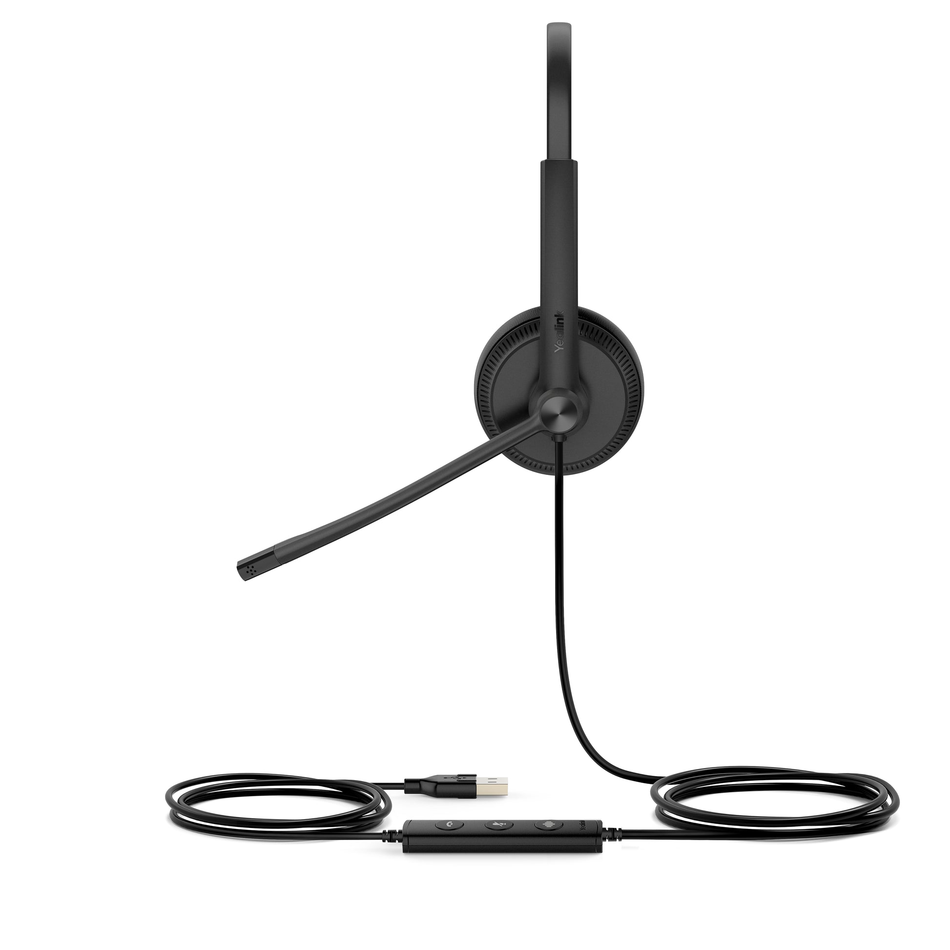 Yealink UH34 Dual UC – Duo Headset (On-Ear) – USB-A – Boom-Mikrofon, Rauschunterdrückung – schwarz