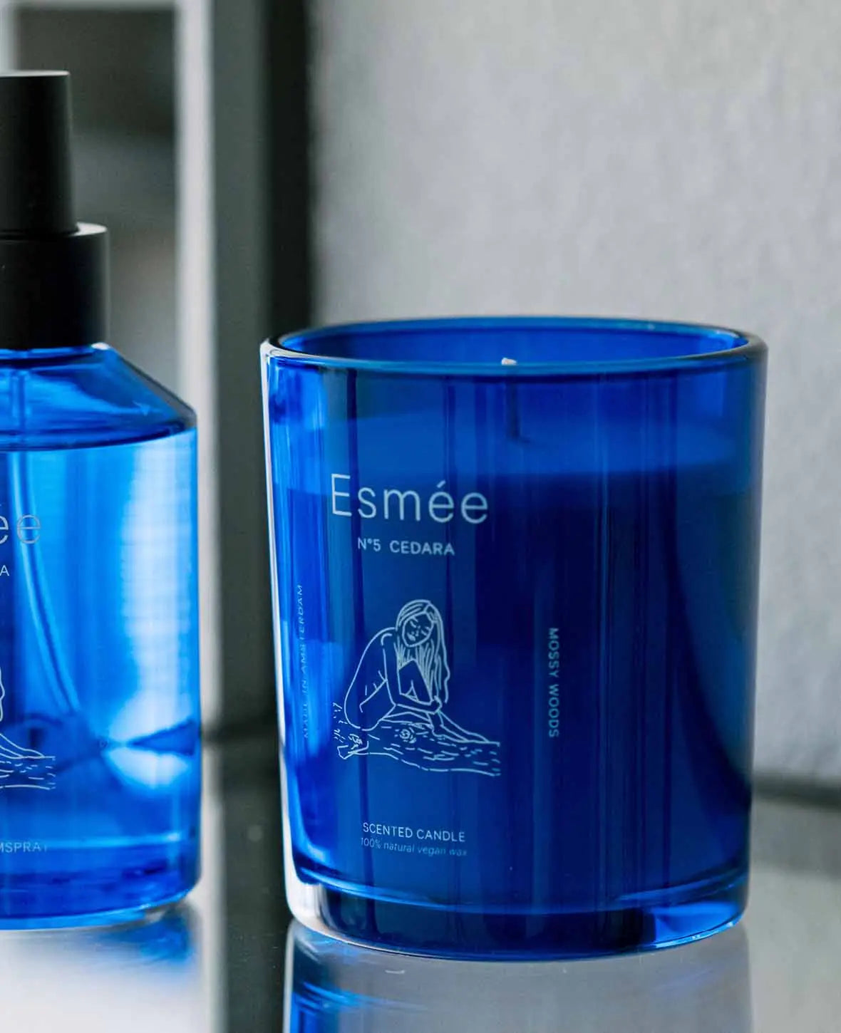 Esmée Duftkerze – Laubmoose – Ø 9,5 × 10,5 cm – 50 h