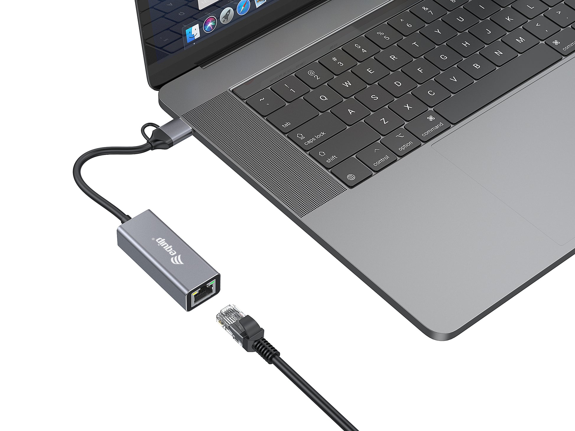 Equip Netzwerkadapter USB-A/USB-C zu RJ-45 – 2,5 Gbit/s, 0,15 m, für PC/Laptop, Windows/Mac/Linux