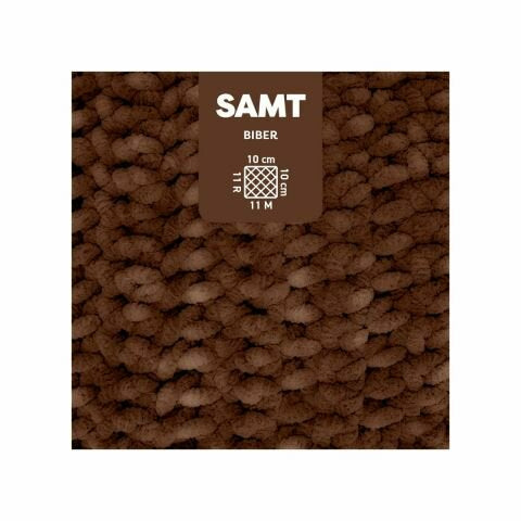 myBoshi Chenille Samt Wolle Goldbraun – 100 g, 100 m, Nadel 6 mm, 100% Polyester, 1 Stk.