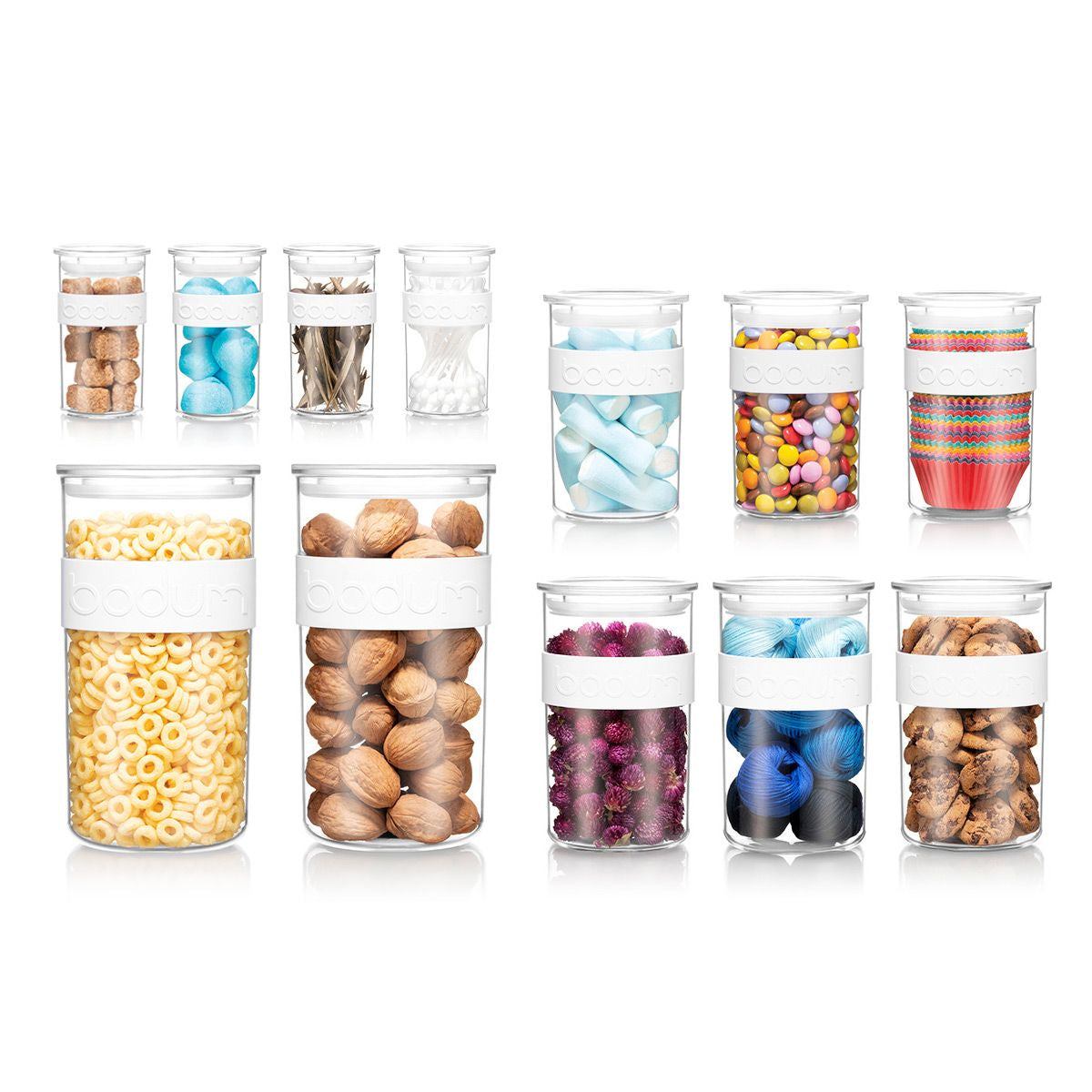 Bodum Presso Vorratsdose – 2 l – eckig – 12,5 × 22,5 × 12,5 cm – Kunststoff – weiss