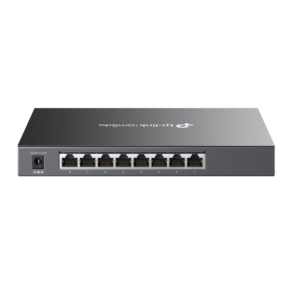 TP-Link SG2008P – Managed Switch – 8×GbE, L2/L2+, PoE+ 62 W, 19" Rack