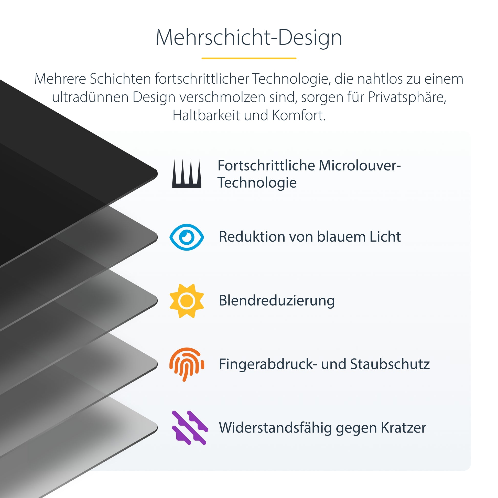 StarTech.com Blickschutzfilter für 24" Monitor, 16:9 – 613 × 356 mm, rahmenlos, glänzend