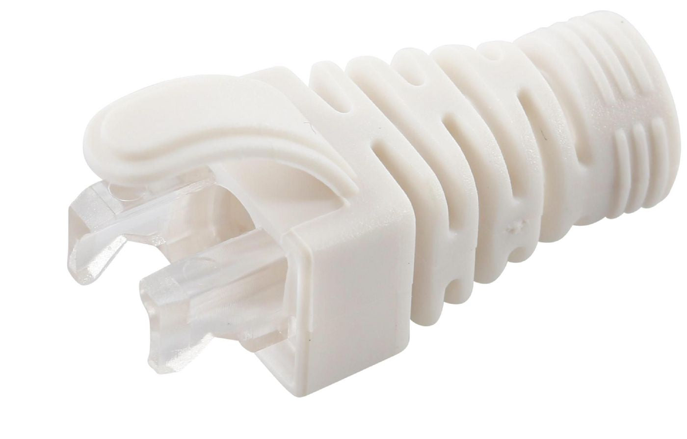 Microconnect Zugentlastungsboot – Weiss, 100 Stück, für Cat6 und Cat6A-Kabel bis 6,5 mm