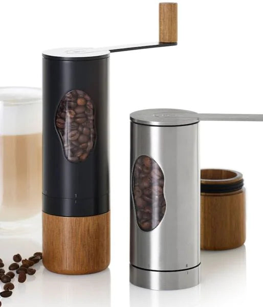 AdHoc Kaffeemühle, Ø 6 × 21,8 cm, mit Schlagmesser, Akazie/Schwarz