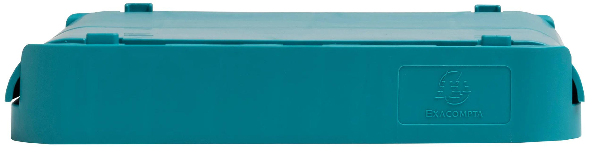 Exacompta Aufbewahrungsbox – für A6+, klappbar, pazifikblau, Polypropylen (PP), B 188 × H 95 × T 138 mm