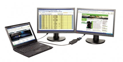 Lenovo PCG Adapter USB-A zu DVI/VGA – 2048 × 1152 – USB 3.2 Gen 1 (5 Gbit/s) – Schwarz