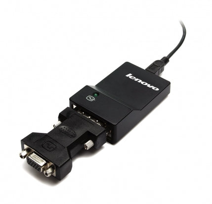 Lenovo PCG Adapter USB-A zu DVI/VGA – 2048 × 1152 – USB 3.2 Gen 1 (5 Gbit/s) – Schwarz