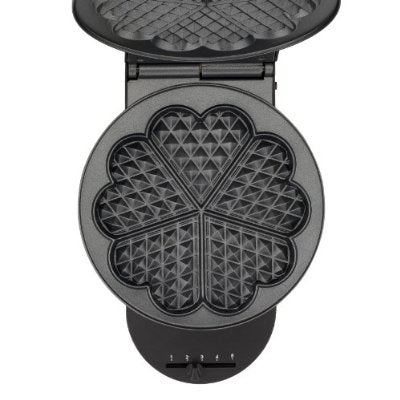 Tefal Waffeleisen – 5 Waffeln, Herzform, 1000 W, Antihaftbeschichtet – Schwarz/Edelstahl