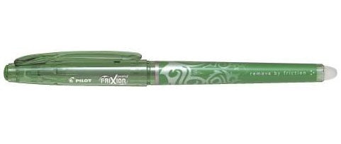 Pilot FriXion Point – radierbarer Tintenroller, mit Kappe, 0,5 mm, grün, für Linkshänder