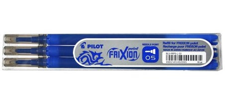 Pilot Rollerpatronen FriXion – blau, 0,5 mm, löschbar, geruchsarm, 3 Stk.