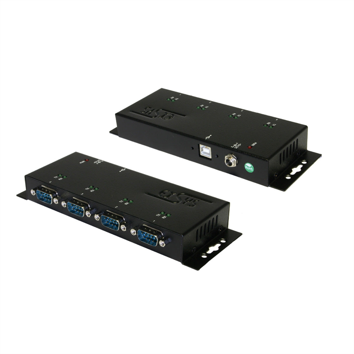 EXSYS EX-1334HMV-2 USB-zu-Seriell Konverter – 4× RS-232 (DE-9), USB-B Upstream, USB 2.0 Hi-Speed, 1,8 m