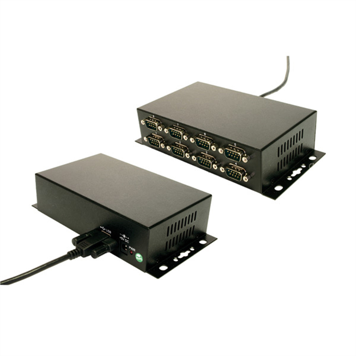 EXSYS EX-1338HMV USB-zu-8× RS-232 Adapter – 8× 9-pol. D-Sub RS-232, USB 2.0, 2 m – für Windows, Linux, Mac OS