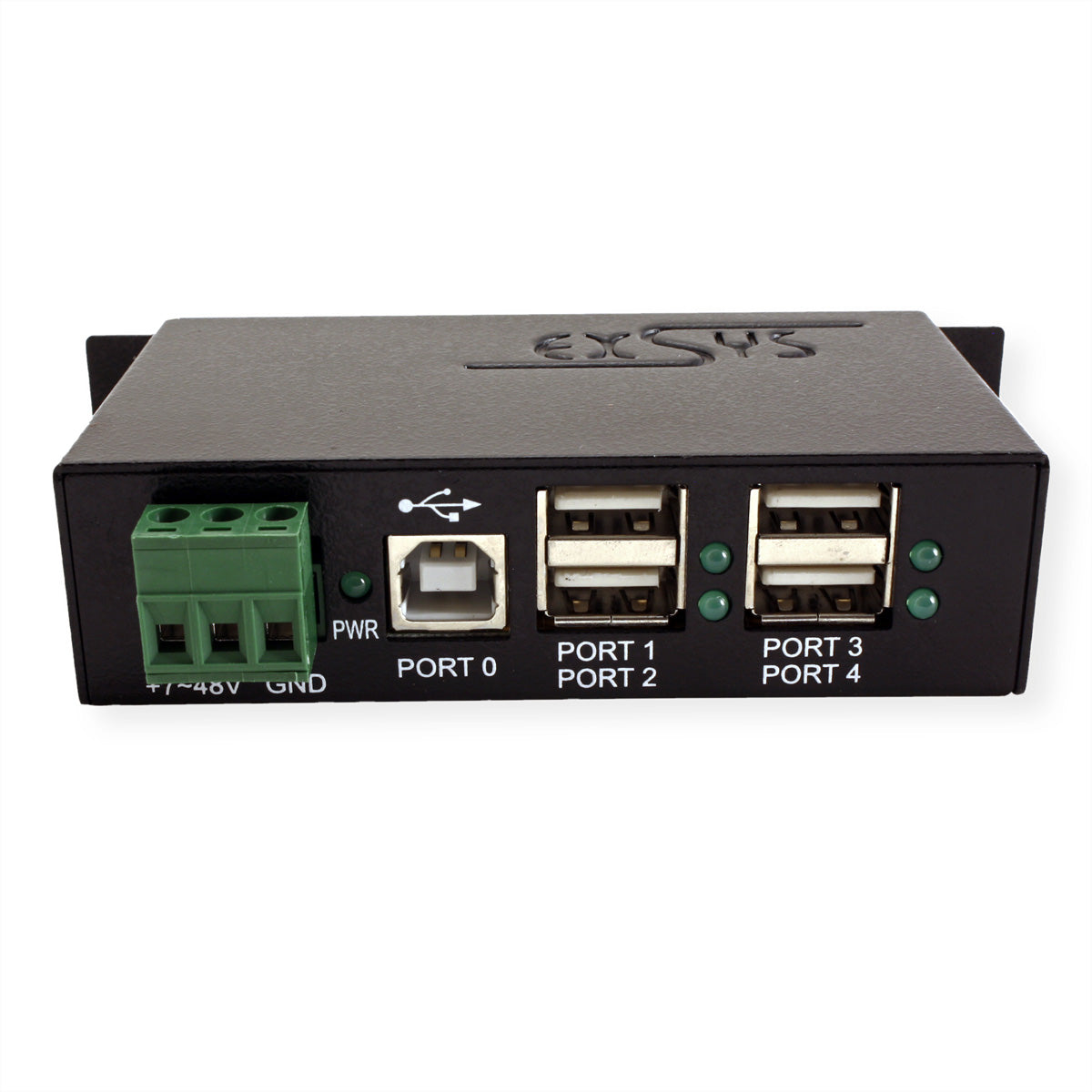 EXSYS EX-1163HMS-WT USB-Hub – USB 2.0, 4× USB-A, für Windows/Mac/Linux