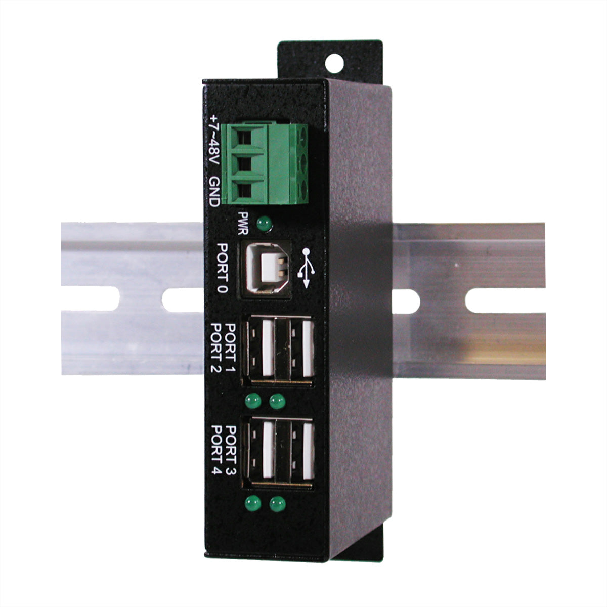 EXSYS EX-1163HMS-WT USB-Hub – USB 2.0, 4× USB-A, für Windows/Mac/Linux