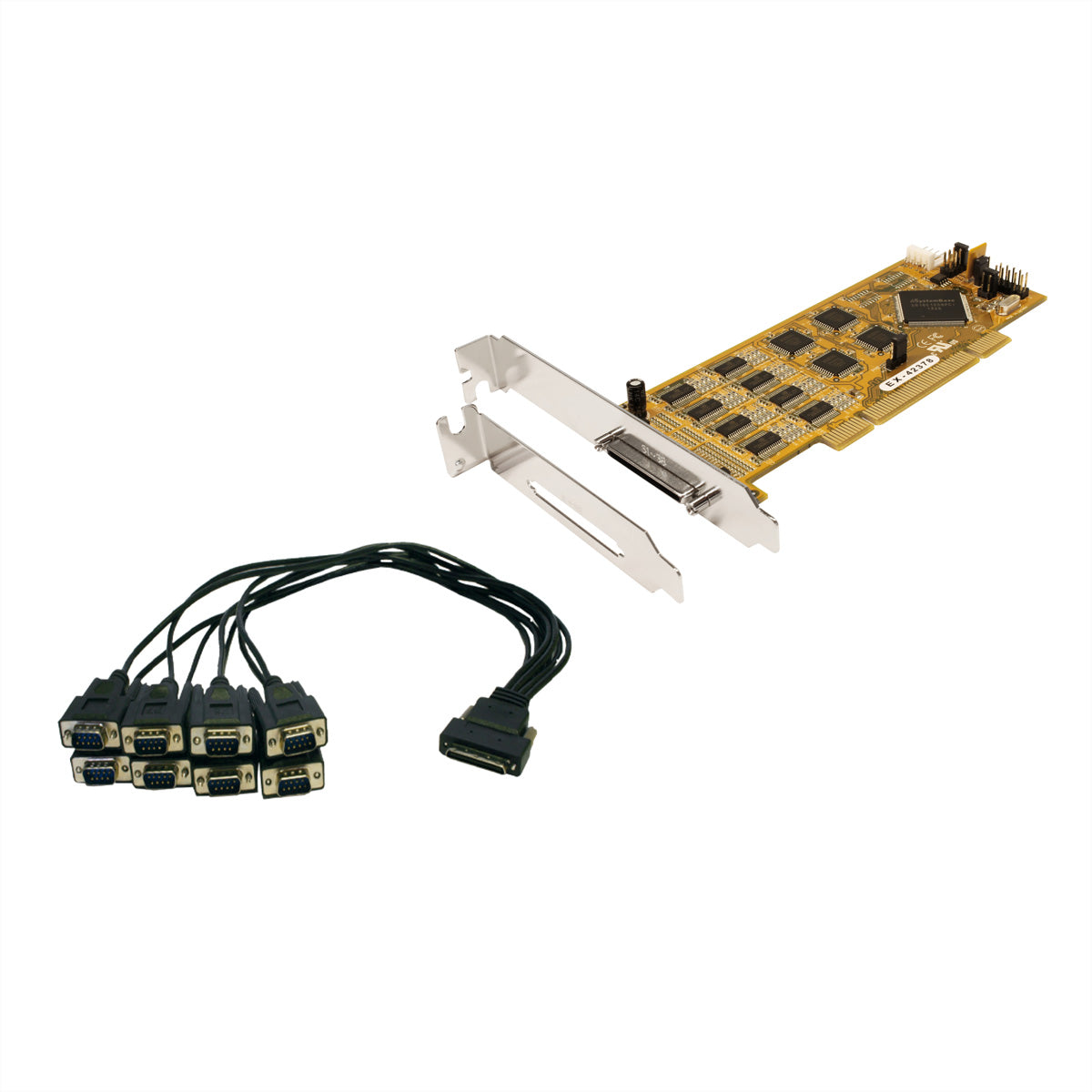 EXSYS EX-42378 PCI Schnittstellenkarte – 8× seriell RS-232/422/485 – für Windows, Linux