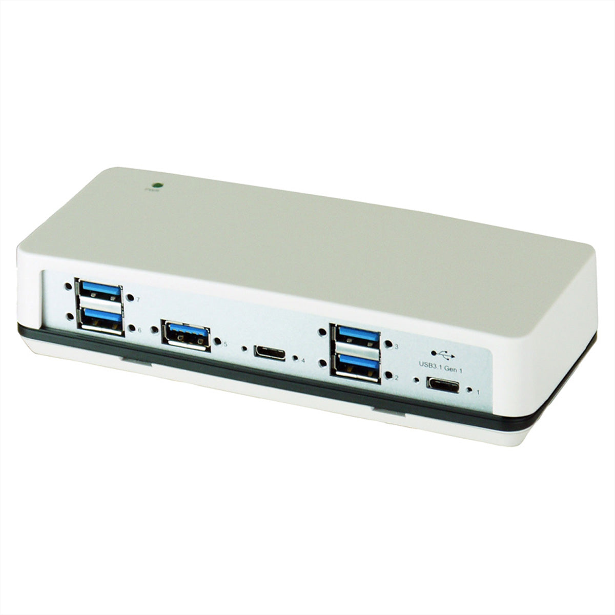 EXSYS EX-1198VS USB-Hub – USB-C, 5× USB-A, 2× USB-C, für Windows/Mac/Linux