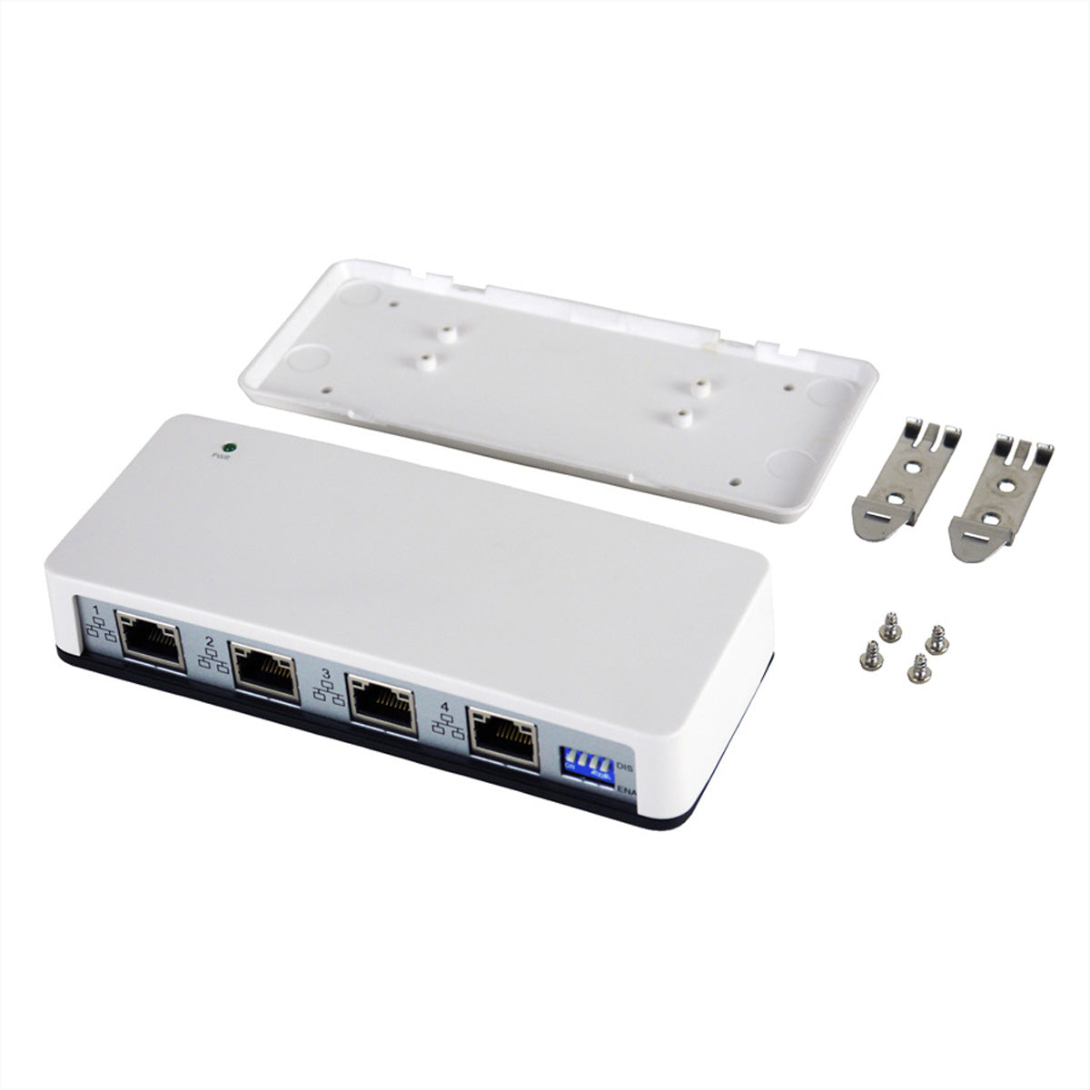 EXSYS EX-1329 Netzwerkadapter USB-A zu RJ-45 – 4× 1 Gbit/s, USB 3.2 Gen 1, Weiss, für Windows/Mac/Linux