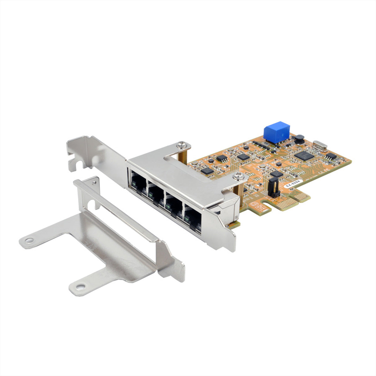 EXSYS EX-6084 Gigabit Netzwerkkarte – PCIe x1, 4× 1G RJ-45, Full Profile