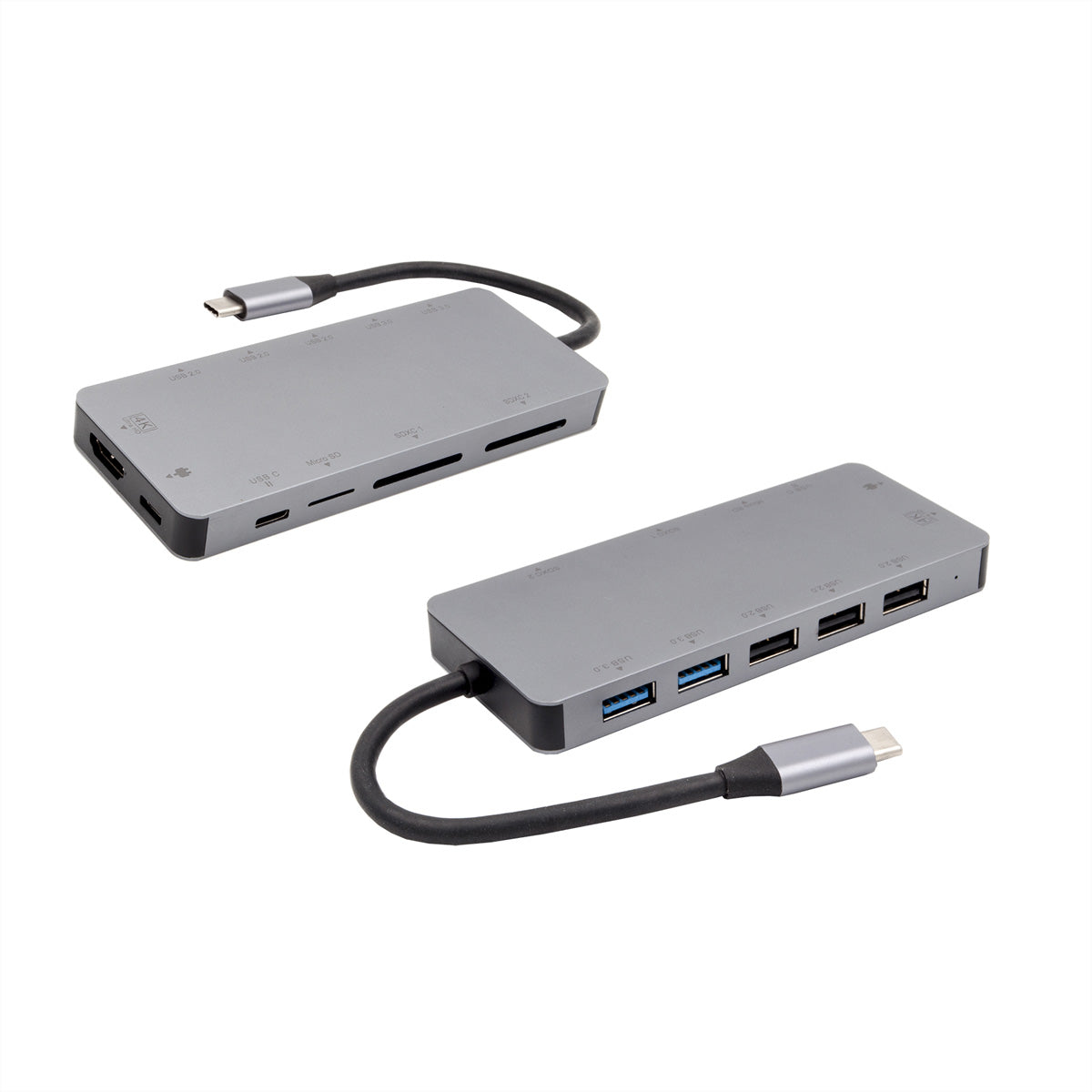 EXSYS EX-1221HM USB-Hub – USB-C, 1× HDMI, 5× USB-A, 87 W PD, SD/microSD, für Windows/Mac/Linux
